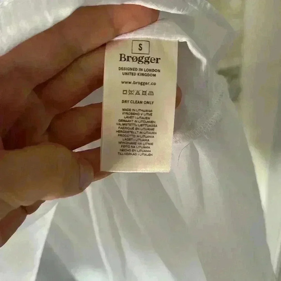 Brogger Olive Top in White Small NWT - Picture 7 of 8